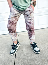 Load image into Gallery viewer, Brown Tie Dye Ribbed Joggers
