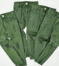 Load image into Gallery viewer, Distressed Evergreen Denim

